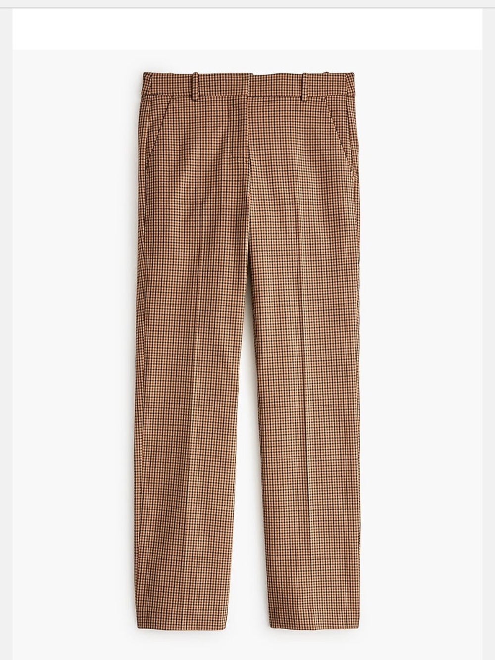 J. Crew Houndstooth Straight-Leg Pants in Brown and Black